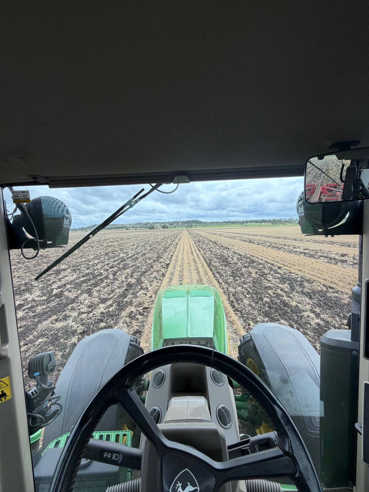 Operator's view from the cab